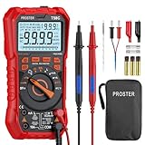 Proster Digital Multimeter True RMS - 9999 Counts Auto Ranging Multimeter Tester, AC DC Voltage Current Meter with NCV, Inductance, Backlight, Temperature, Capacitance, Test Meter Electrical