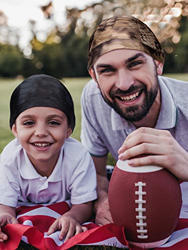 Image of SATINIOR 6 Pieces Unisex Helmet Liner Skull Cap Cooling Cycling Cap Sports Helmet Cap Sweat Wicking Cap