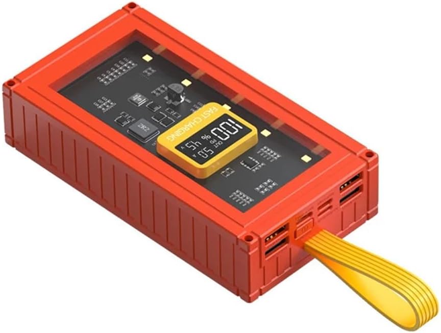 Efficient 20000MAH charger with 5 outputs and 3 input auxiliary batteries