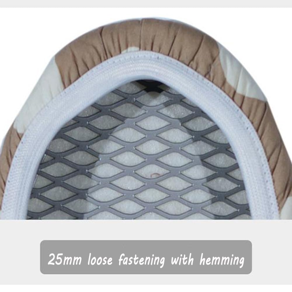 Esta Funda para Tabla de Planchar de tamaño Completo de 58x18 Pulgadas, Almohadilla de Borde elástico para Tabla Plegable, triángulos A