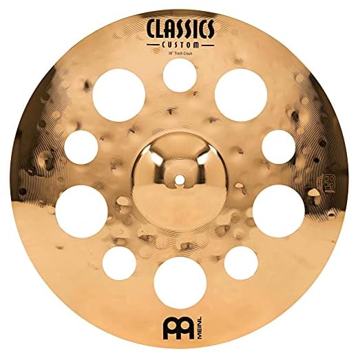 Meinl 18" Trash Crash Cymbal with Holes - Classics Custom Brilliant - Made in Germany, 2-YEAR WARRANTY (CC18TRC-B)