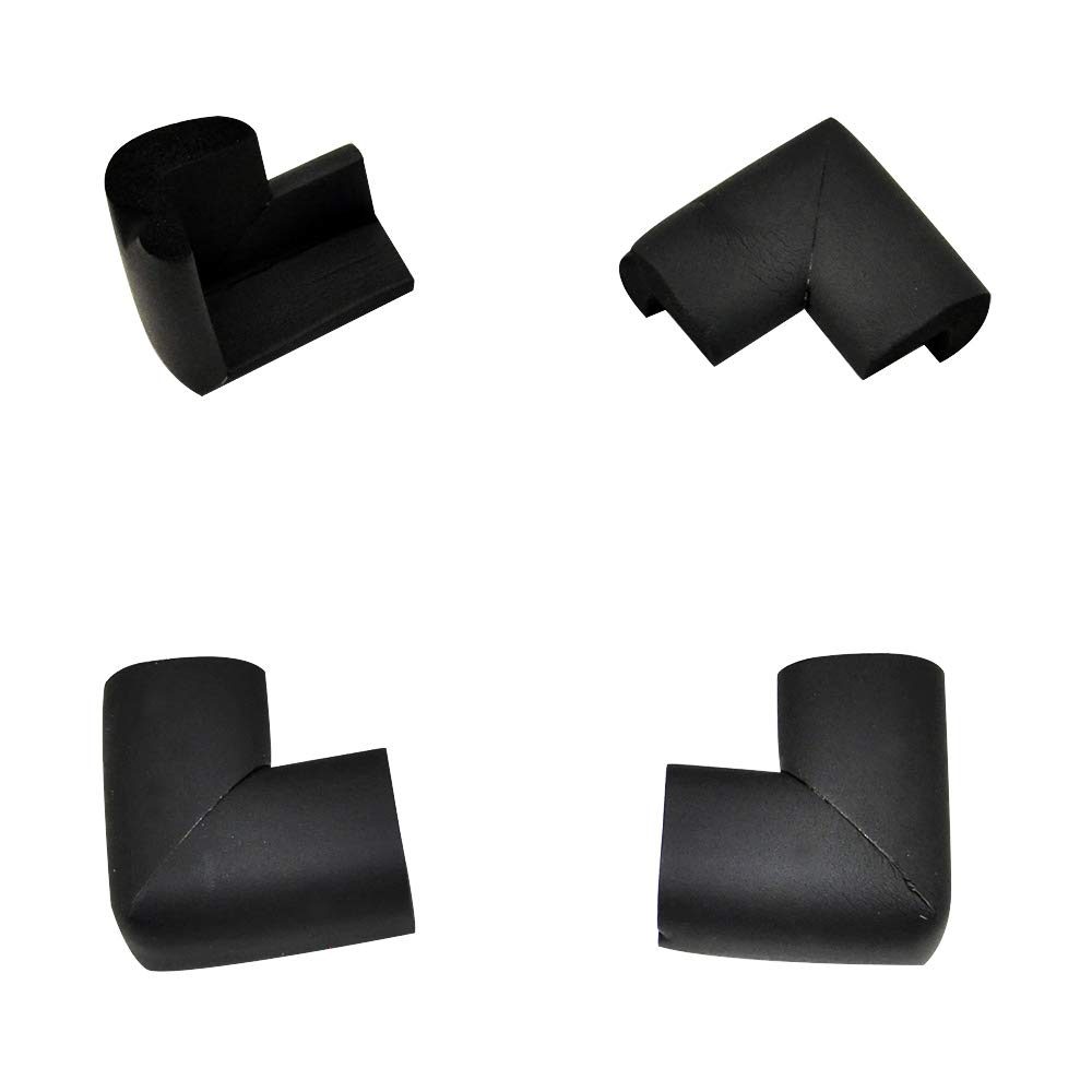 EZ Life Child Safety Corner Guards - EVA Foam (Set of 4) Black