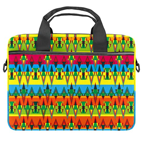 Sacoche géométrique colorée pour ordinateur portable au bureau et en voyage