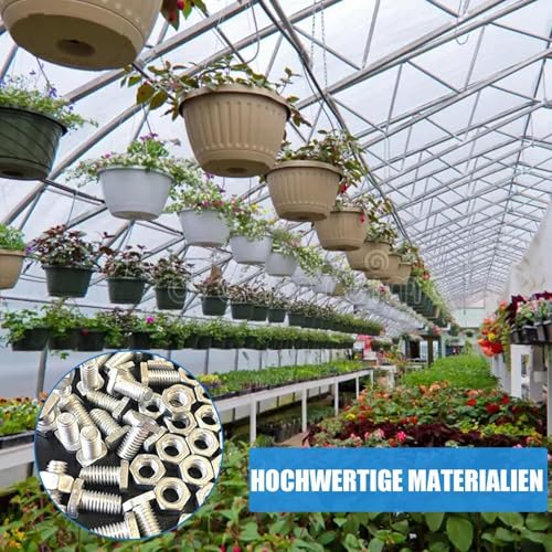 50 Stück Gewächshaus Schrauben, M6x12 Aluminium Hammerkopfschrauben Gewächshausschrauben, Aluminium Schrauben für Gewächshäuser Glashaus, Hammerschraubenalu Gewächshaus Zubehör