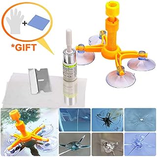 Windshield Repair Kit for Big Crack and Broken Star Chip with Clear Directions