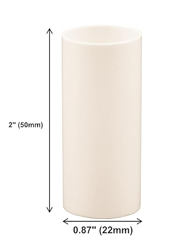 Miniatura 2 de Creative Hobbies Fundas de plástico color crema para candelabros, fundas para candelabros E12, juego de 6 (2 pulgadas)