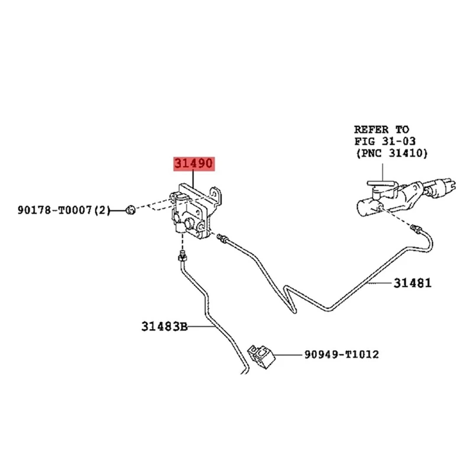 Sprzęgło samochodowe Zawór rozdzielczy sprzęgła samochodowego 31490-0K010 pasuje do Toyota FORTUNER Hilux Vigo INNOVA KUN40 2005-2016 Akumulator