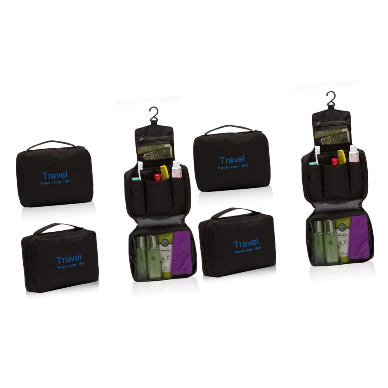 Ipetboom 2 Pz borse organizer da viaggio organizer per sospeso Borsa per cosmetici pochette trucchi sacchetto di lavaggio impermeabile borsa organizer per cosmetici da viaggio vasca