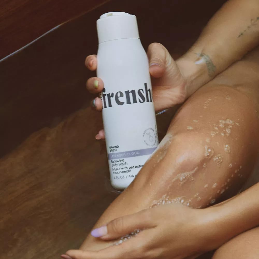 Being Frenshe Renewing & Hydrating BODY WASH with Niacinamide 14 fl oz | Comes With Makeup Remover Pads Gift (Floral Lavender Cloud) - Image 2