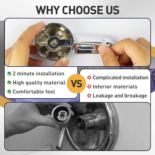 image for standwme H79 Single Metal Lever Handle Kit - Chrome Finish Compatible 