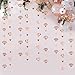 52Ft Rose Gold Diamond Heart Hanging Banner Double Sided Glitter Metallic Paper Garland for Bachelorette Engagement Wedding Bridal Shower Anniversary Valentines Day Birthday Party Decoration (4 Packs)