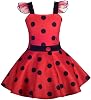 Dressy Daisy Girls Polka Dots Ladybug Dress Up Costume Birthday Halloween Christmas Fancy Party Outfit Size 3 to 12