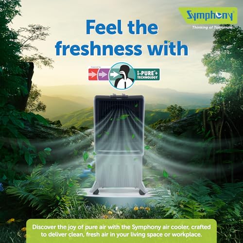 Image of Symphony Silenzo 100 | Super Silent Operation Powered By Owl Wing Fan | | 3-Side Honeycomb Pads | i-Pure + Technology | CFD technology | Easy-Fill | 1 Year Warranty