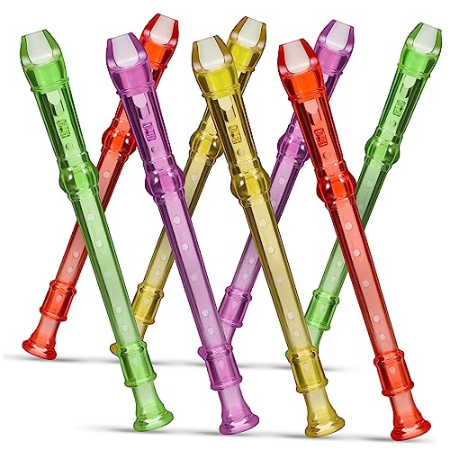 BESPORTBLE 8Pcs Transparent Clarinet Small Flute for Early Education Lightweight Plastic Music Instrument for Learning and Fun