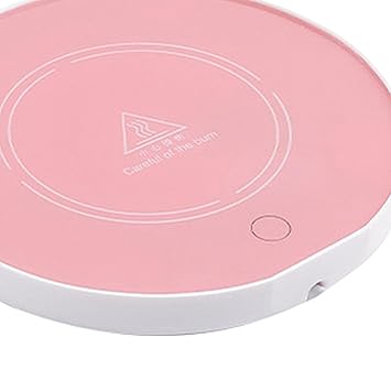 Trendy Retail Beverage Warmer Tea Warmer Coaster Constant Temperature Round Pink