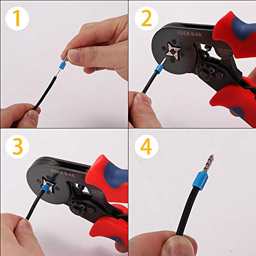 Conjunto de alicates de crimpagem, terminais elétricos de fio com catraca auto-ajustável Ferramentas