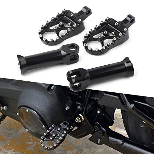 Support et repose-pied passager Harley Softail anti-glisse style MX noir