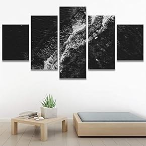 SIGNWIN 5 Panel Canvas Wall Art Dramatic Forest...