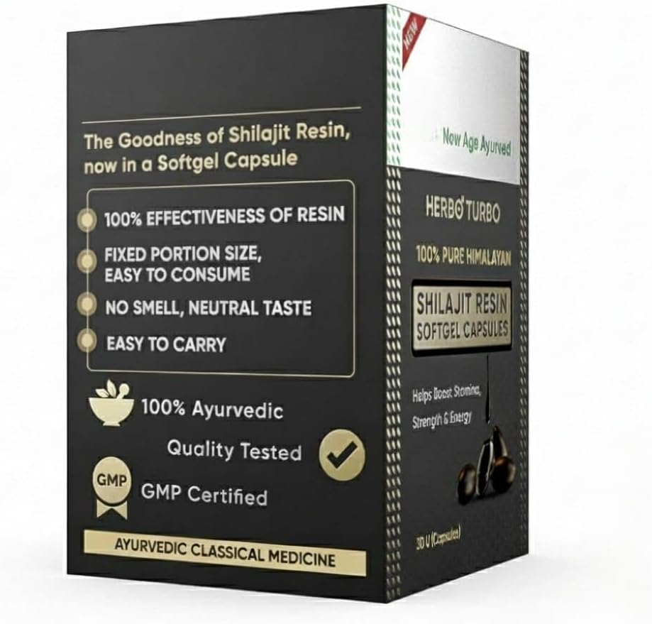 Shilajit Capsules Softgels, for Boosting Energy, Endurance & Stamina, 30 Softge Energy & Promote Muscle Recovery,l Capsules
