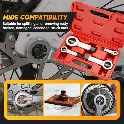 weyleity Conjunto de 4 divisores de porca de metal | Disjuntor de porca resistente quebrado danifica