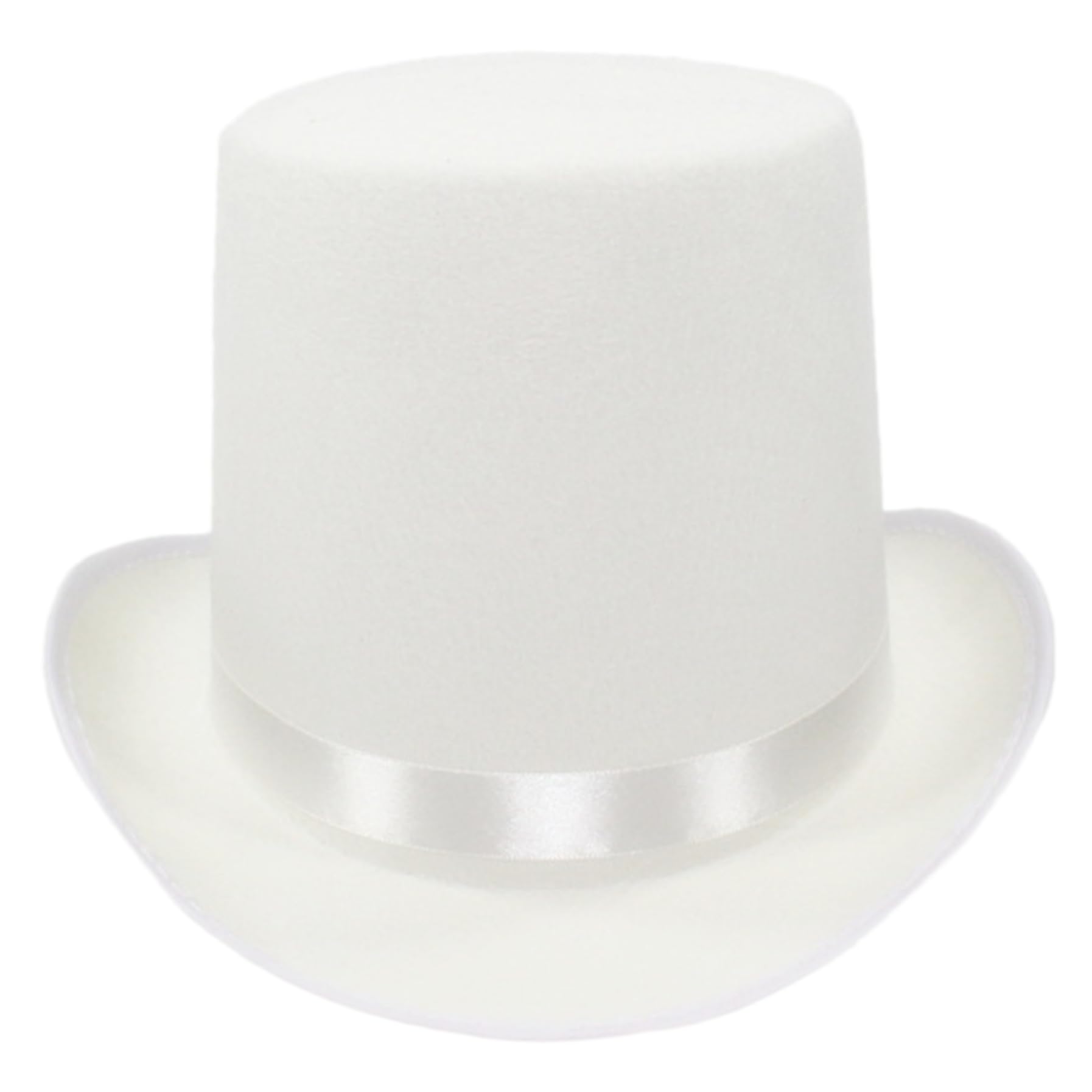 Vistnale Magician Hat|White Top Hat For Adult, 6.5" Tall Top Magician For Cosplay Costume Stage Show Headwear