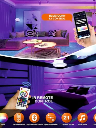 Image of MURCY USB RGB LED Neon Rope Light, Control, Remote, Flexible Silicone Waterproof Strip Light for Gaming Room, Bedroom & Ceiling