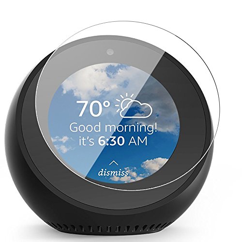 IVSO Amazon Echo Spot Screen Protector, [Scratch-Resistant] [No-Bubble ] 9H Hardness HD Clear Tempered Glass Amazon Echo Spot