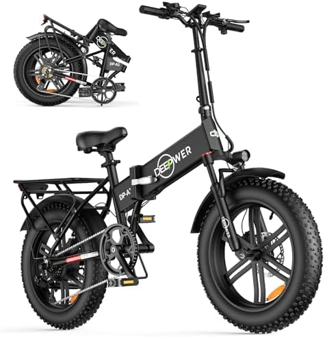 IDOTATA Electric Bike for Adults,20″ x4.0 Fat Tire Electric Bicycle, 48V 20AH Battery 1000W Motor Long Range ebike,Max Speed 37MPH 7 Speed Electric Bike,Foldable Mountain ebike