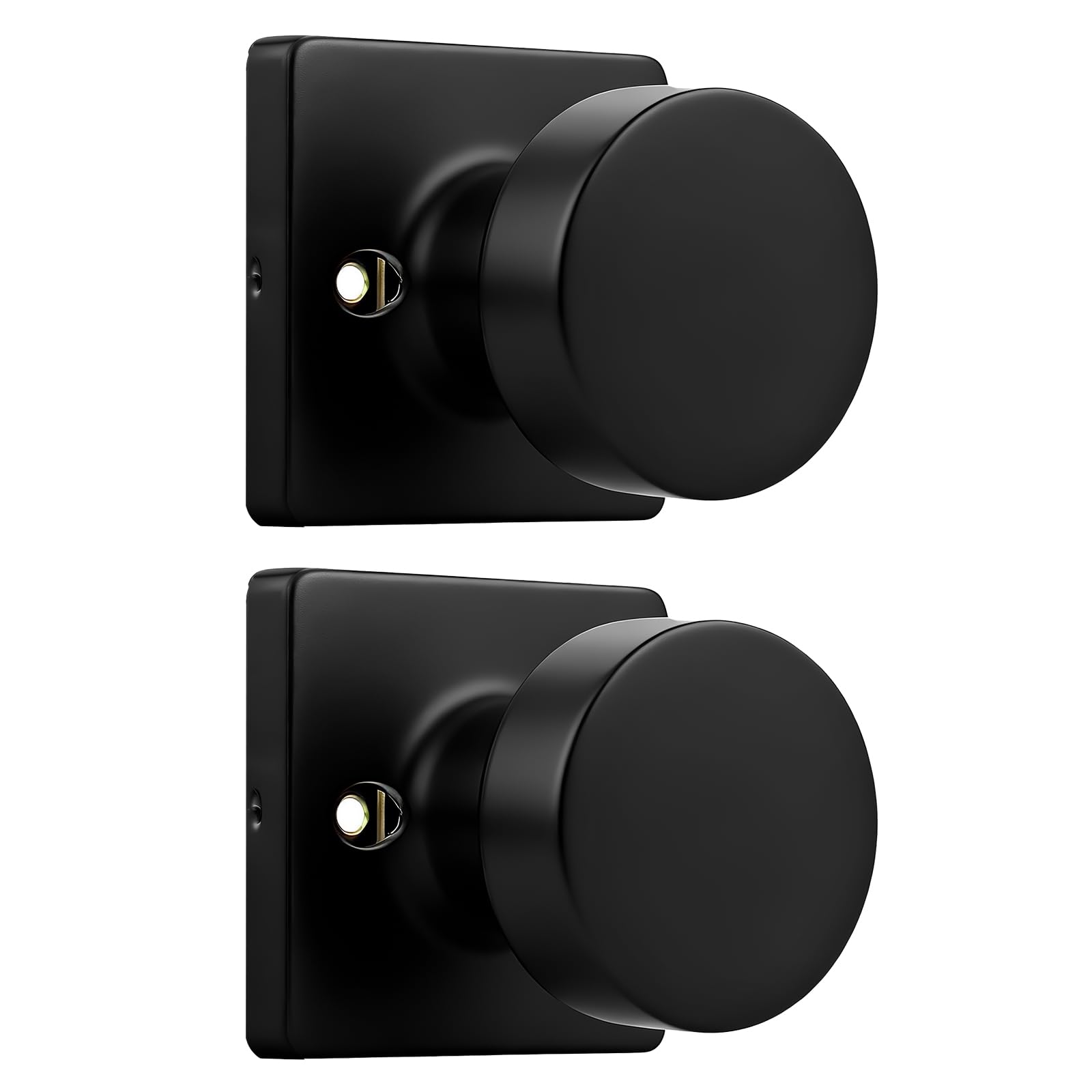 Keyless Door Knobs - Matte Black Privacy Handles -7
