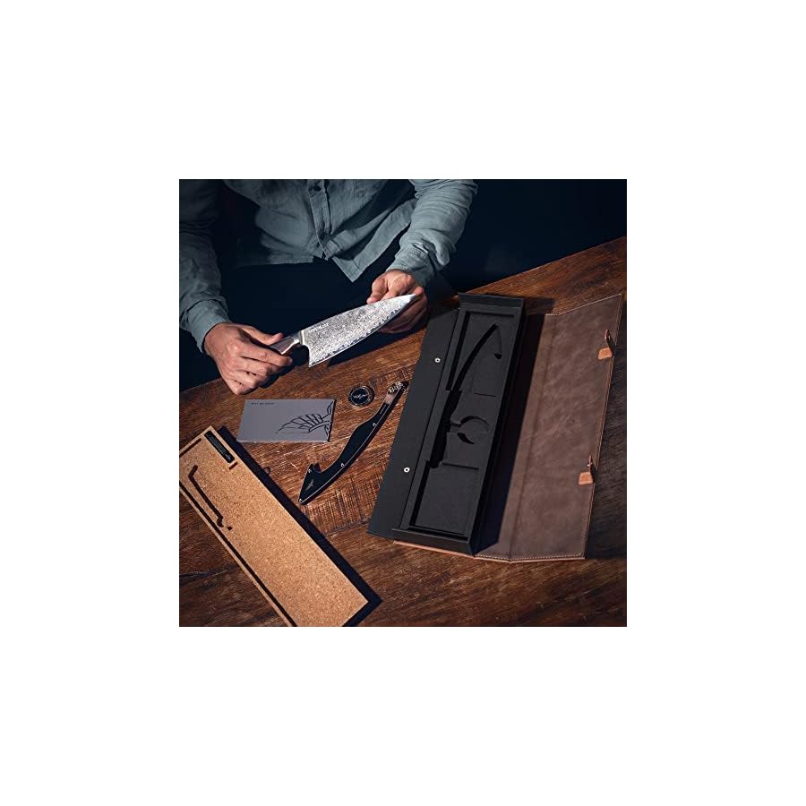 Perlingstone-Momentum-Collection-Chef-Knife-8-Inch-Ultra-Sharp-Chef-Knife-with-AUS10-Japanese-Steel-Blade-Professional-Kitchen-Knife-Desert-Ironwood-Handle-Chefs-Knife-Includes-Sheath PERLINGSTONE Momentum Collection Chef Knife 8 Inch - Ultra Sharp Chef Knife with AUS10 Japanese Steel Blade - Professional Kitchen Knife - Desert Ironwood Handle - Chefs Knife Includes Sheath