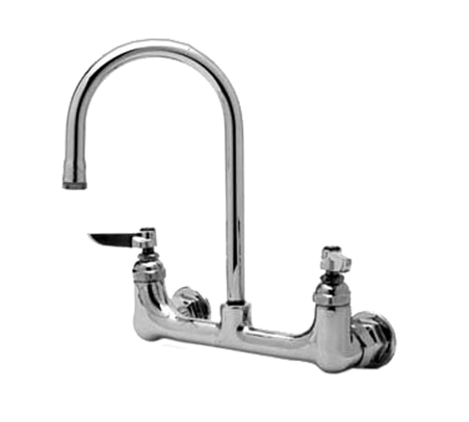 Robinet avec arrêts intégrés T&S Brass B-0331-BST mural pivotant