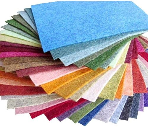 Over the River Felt 38 Piece Merino Wool Blend - Heathered Colors - Made in USA - OTR (6X12 inch)