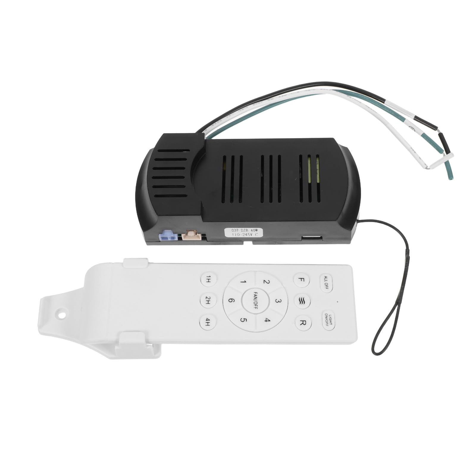 Kit Telecomando Wireless per Ventilatore da Soffitto Dc con Ricevitore e Controllo Lampada, Facile Installazione in Plastica, per Estivo in Casa