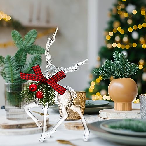 Jenaai HAI-JENAAI-1246 3 Pcs Christmas Reindeer Figurine Acrylic Reindeer Desk Decorations Deer Figurine Christmas Centerpieces thumb #6