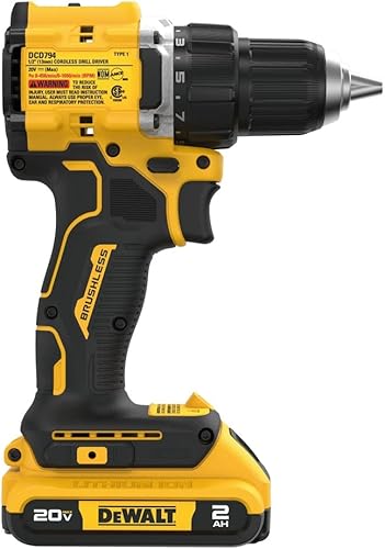 Miniatura 5 de Dewalt DCD794D1 20V MAX ATOMIC COMPACT SERIES Kit de taladro atornillador inalámbrico de iones de litio sin escobillas de 1/2 pulgada (2 Ah)