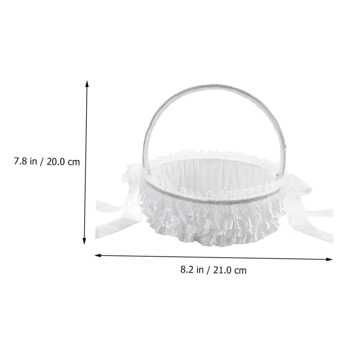 2stücke Hochzeitsblumenkorb Mit Spitze Rustikales Design Für Blumenmädchen Und Hochzeitsdekoration Kleine Handgefertigte Blumenkörbe Für Feiern Und Religiöse Anlässe
