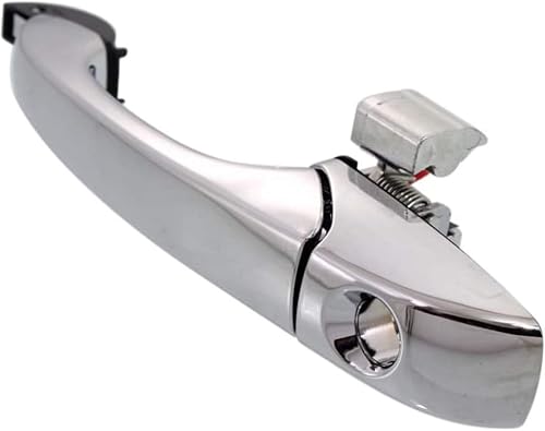 Miniatura 7 de Para Chrysler Town & Country Manija de puerta exterior 2008-2016 lado del conductor  Cromo delantero  Con orificio para llave  Recorte todos los