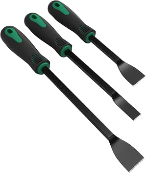 Gasket Scraper Set, Chrome Vanadium Steel With Carbide Tip, 3 Pieces, 8.9-12.4 In, For Cleaning Carbon Deposits