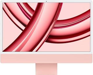 2023 Apple iMac with Apple M3 Chip with 8 CPU and 10 GPU (24-inch, 8GB RAM, 512GB SSD Storage, 4 Ports) Pink (Renewed)