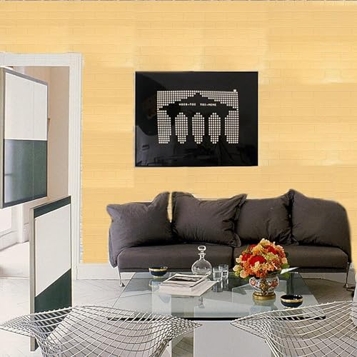 Image of TEKCOOL Self-Adhesive Waterproof PE Foam 3D Wall Panels Wallpaper Sticker for Bathroom, Living Room, and Home Decoration (70 x 77cm, Appx. 5.8Sq Feet)-20 Piece'