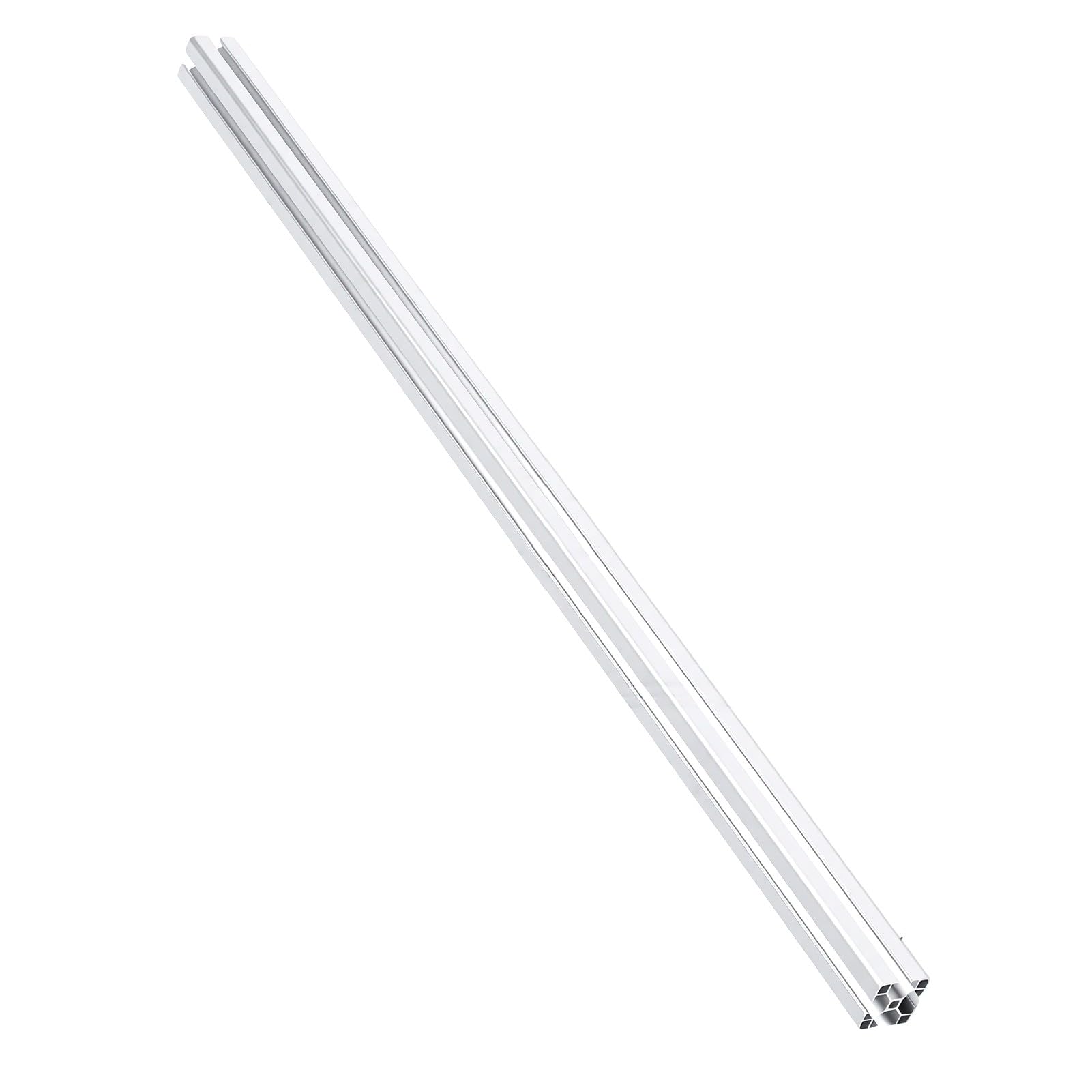 Marco de Perfil de Aluminio 4040, Diseño Ligero Blanco Plateado con Ranura en T para Maquinaria Industrial, Espesor de 1,5 Mm