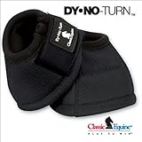 MEDIUM BLACK CLASSIC EQUINE DYNO HORSE NO TURN BELL BOOTS PAIR