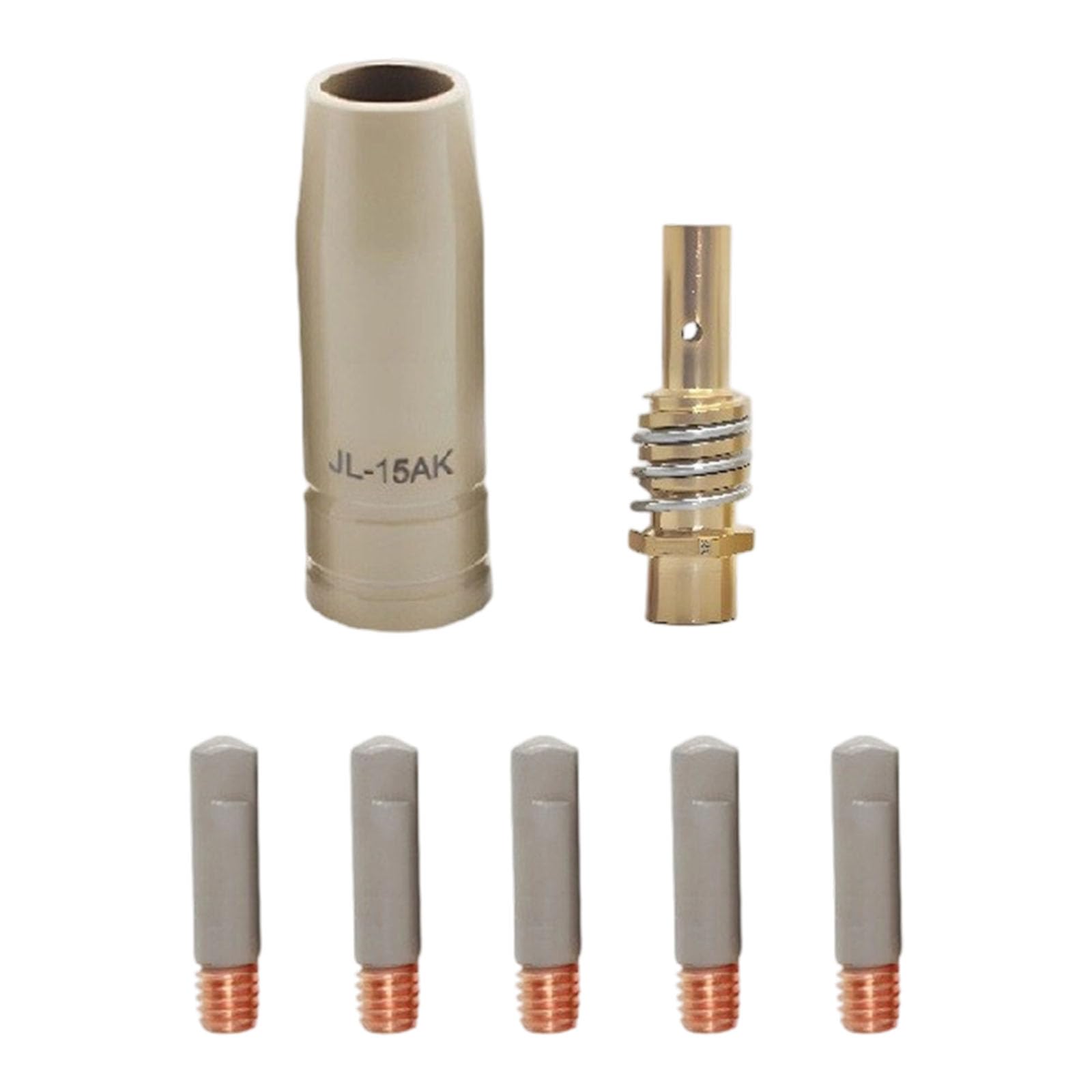 Temperature Resistant Alloy 15AK Welding Nozzle Conductivity Tip with Special Coating for 15AK Torch Durability Welding Nozzle