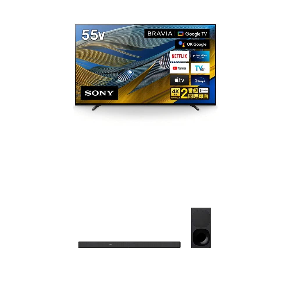 ソニー 55V型 有機EL テレビ ブラビア XRJ-55A80J 4Kチューナー 内蔵 BRAVIA XR Google TV (2021年モデル)+ソニー サウンドバー HT-G700 3.1ch 4K HDR HDMI付属 Dolby Atmos DTS:X Bluetooth 対応
