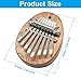Hitefu 8 Key Wood Mini Kalimba, Portable Exquisite Thumb Piano with Bear Design for Beginners Gift