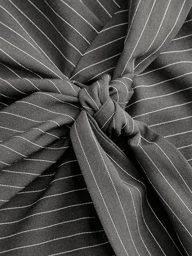 CIDER Women Oversized Top Boat Neck Stripe Knotted Short Sleeve Blouse Summer Shirts4