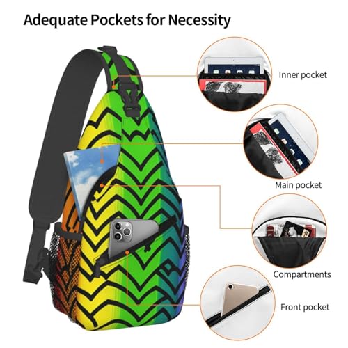 Sling Backpack Crossbody Rainbow Chest Bag miniatura 3