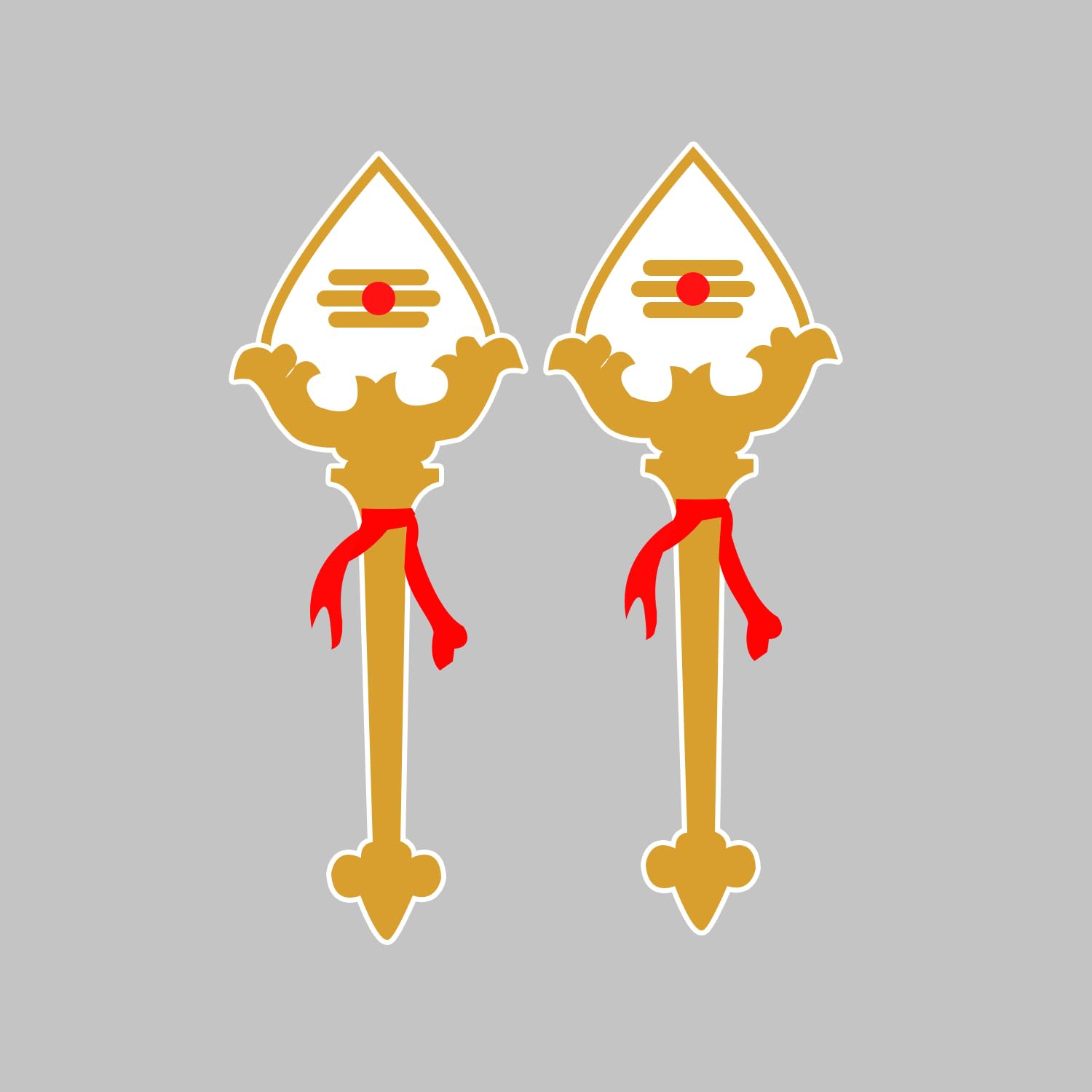 Claw cuts - God Murugan Sticker for Car & Bike, Reflective and Waterproof Sticker, Symbolic Vinyl Sticker (Pack of 2) (Size: 17.5 x 6 cm)