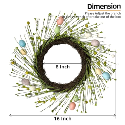 55% Off Farmhouse Easter Wreath with Mini Eggs - $13.49