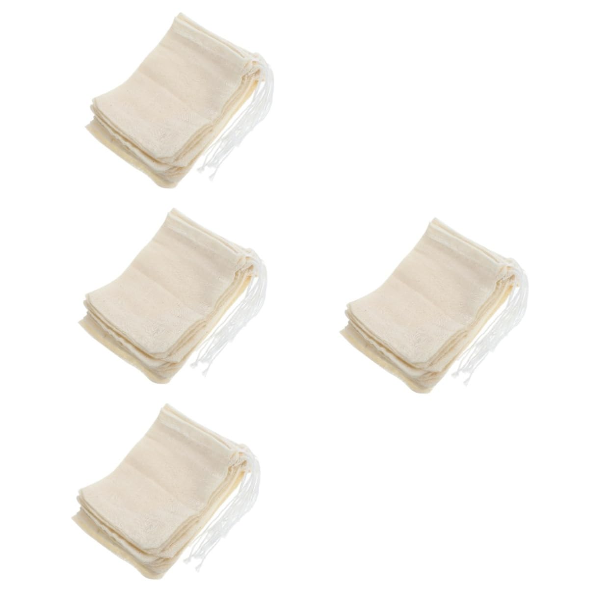 SOLUSTRE 200pièces à Bijoux Coton Avec Cordon De Serrage Poches Réutilisables Pour Et Rangement Domestique